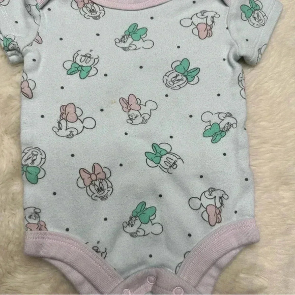 Disney Baby Onesie White  / Pink Minnie Mouse Size Newborn - Picture 9 of 16